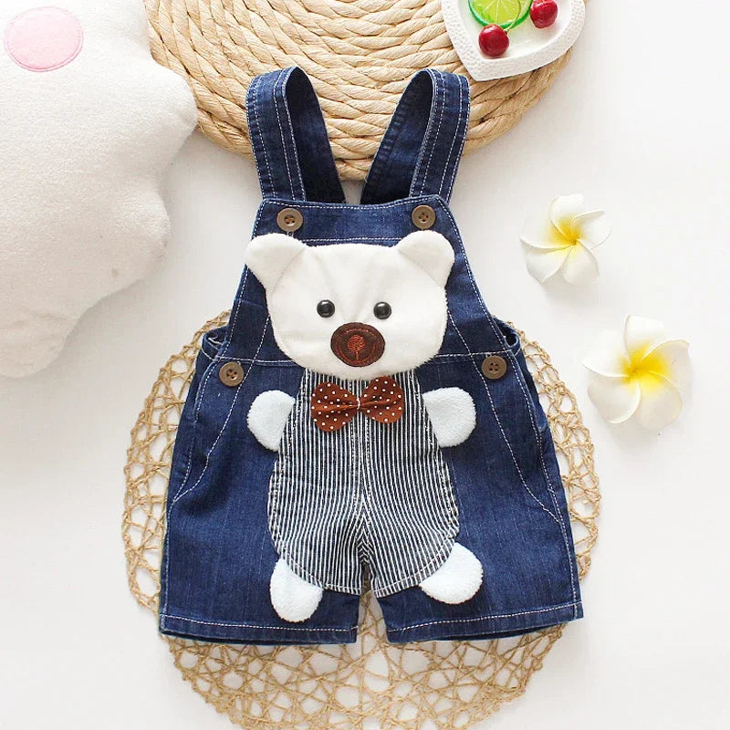 MOMSTAG Baby girls Summer Denim Overalls Shorts