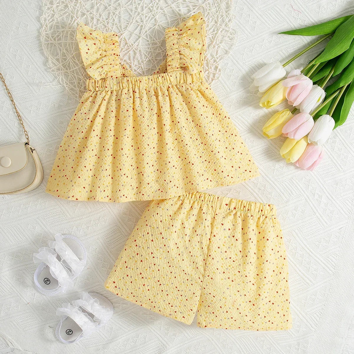 Baby Girl Bow Top & Shorts – Perfect Summer Set