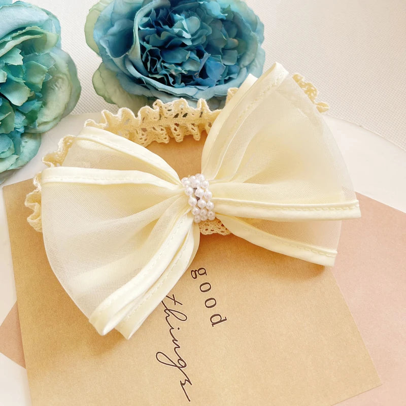 Princess Lace Baby Headband – Bow & Flowers
