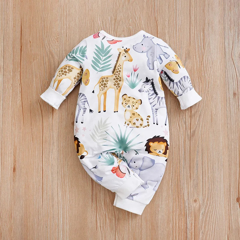 MOMSTAG Newborn Cartoon Animal Bodysuit