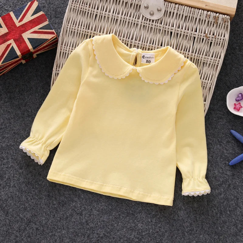 MOMSTAG Fall/Spring Little Girls' Lace Long Sleeve Shirt