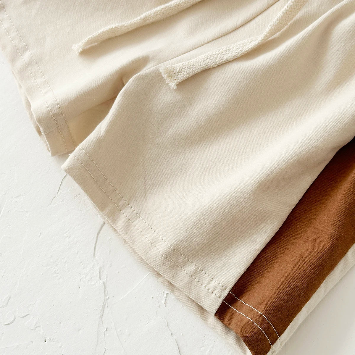 Solid Color T-Shirt & Elastic Waist Pants for Boys & Girls, Toddler Clothes