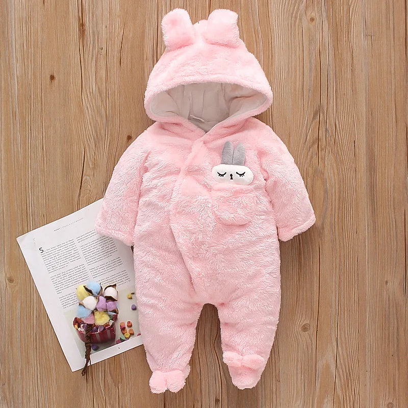 Baby Cotton Plush Winter Romper 0-18M