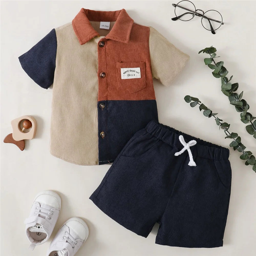 Color Block Short Sleeve Set (Boys)