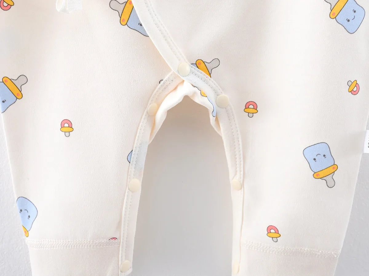 MOMSTAG Unisex Newborn Cotton Jumpsuit - Cartoon Butterfly Print