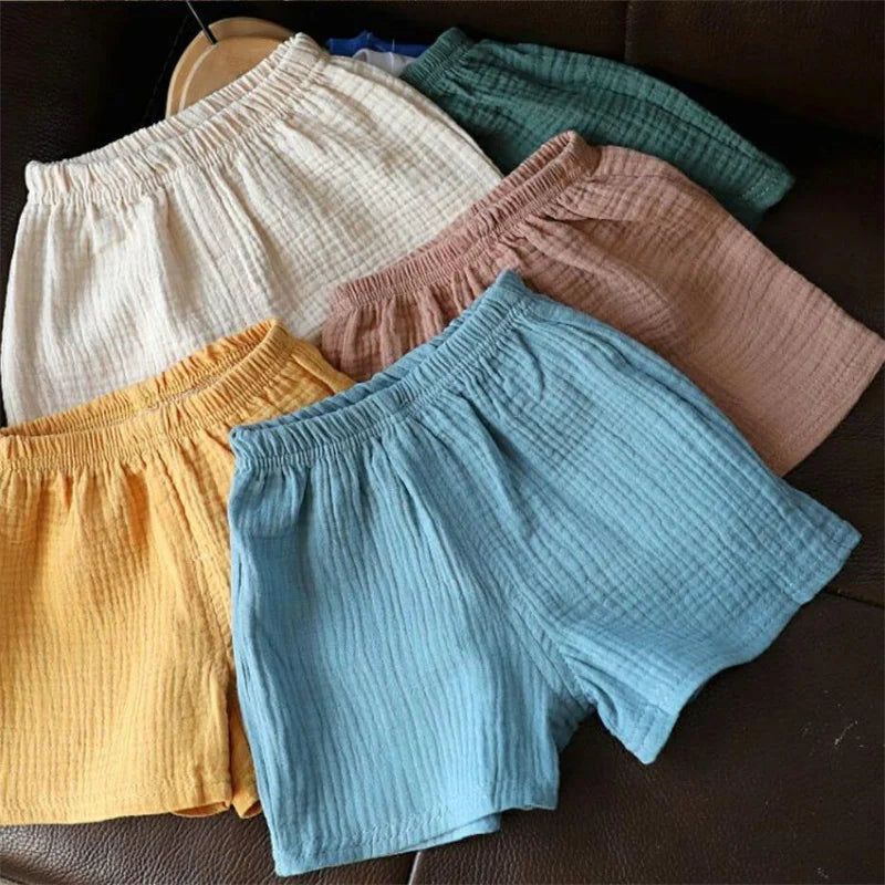 MOMSTAG Cotton Linen Kids' Shorts