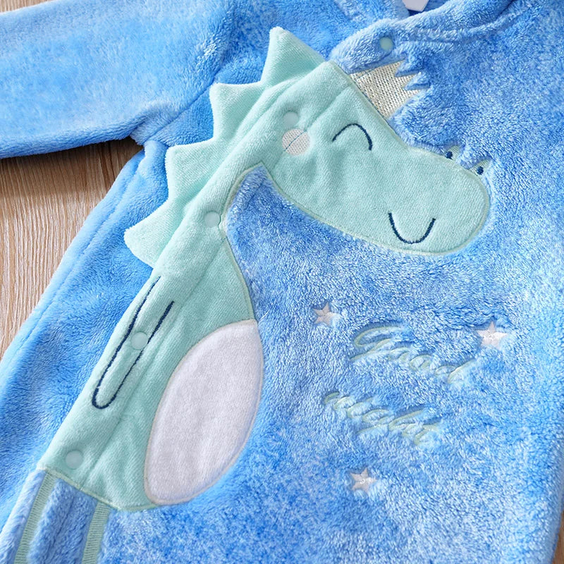 Baby Dinosaur Warm Jumpsuit 0–18M