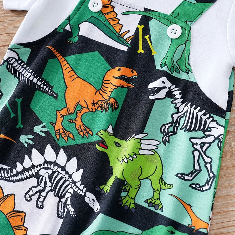 MOMSTAG Newborn Cartoon Dinosaur Bodysuit