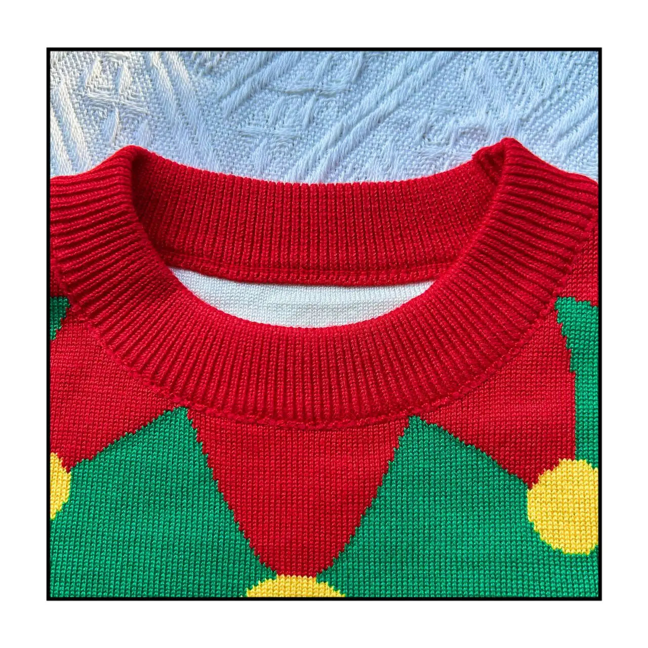Kids Santa Christmas Cartoon Knit Sweater Pullover