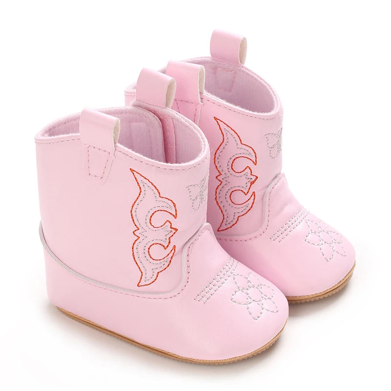 Baby Retro Leather Winter Boots 0-12M
