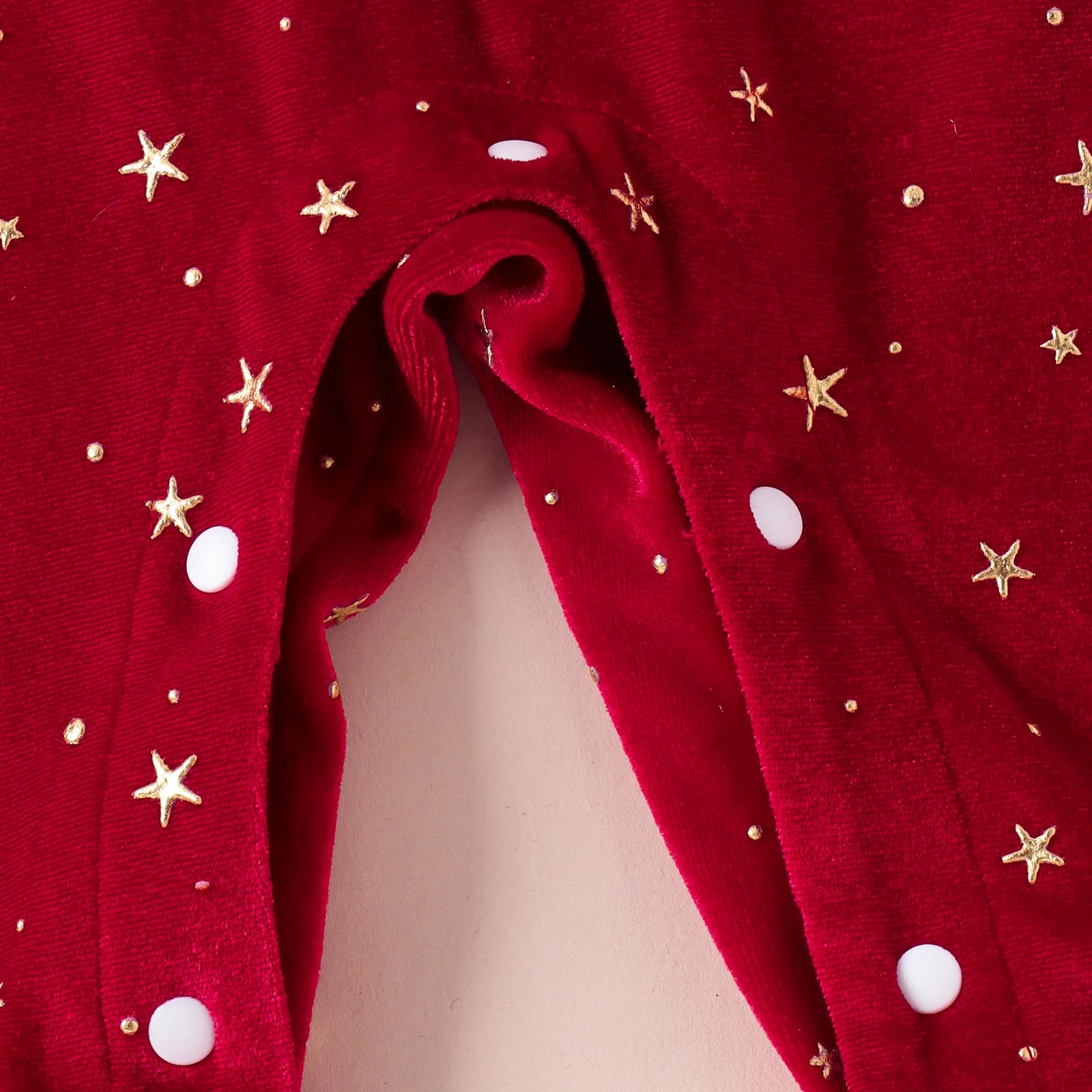 Sweet Red Velvet Christmas Jumpsuit for Baby Girls