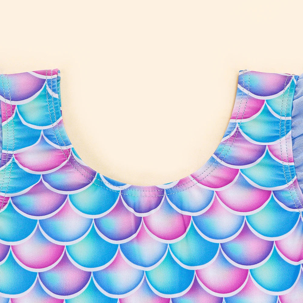Adorable Mermaid Swimsuit with Ruffles