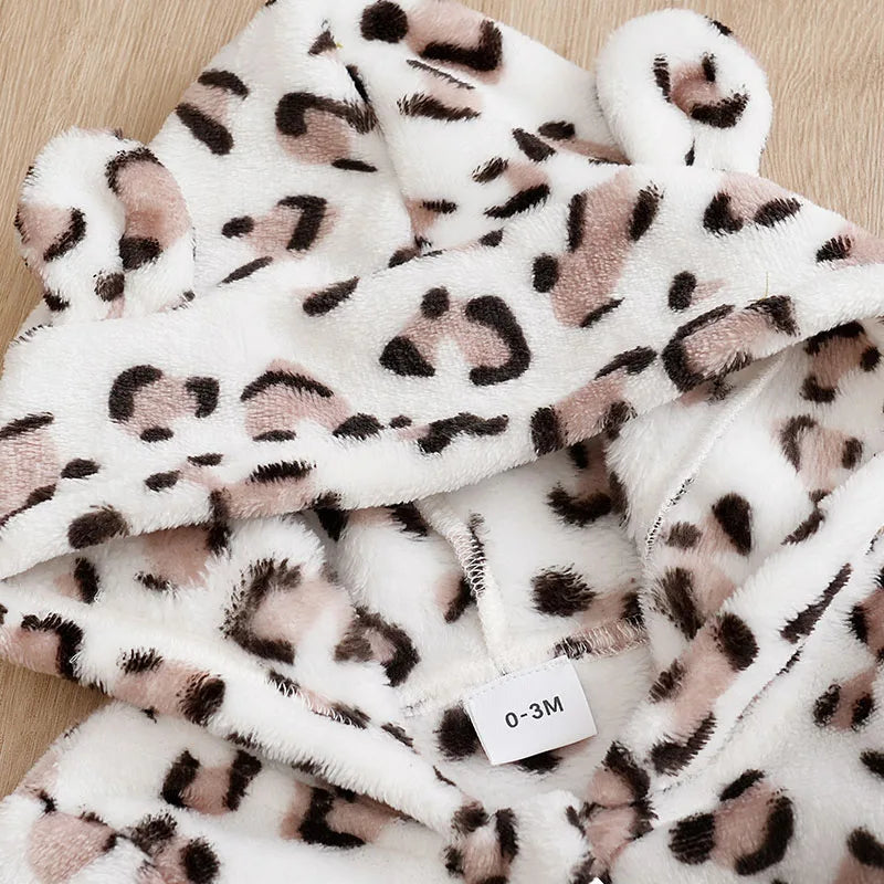 Leopard Print Baby Romper 0-18M
