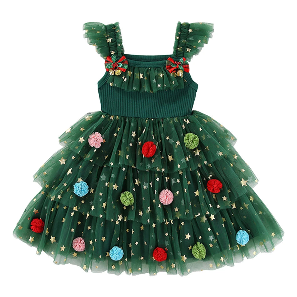 Girls Christmas Party Dress 2025