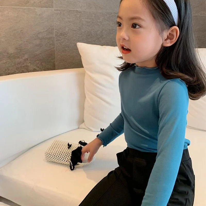 Baby Girls Long-Sleeve Turtleneck Tee