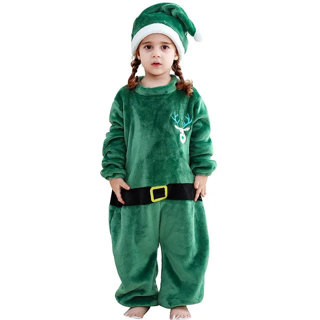 Elf Overalls Christmas Baby Costume Toddler Outfit