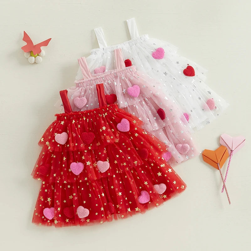 Cute Mesh Tulle Dress for Girls