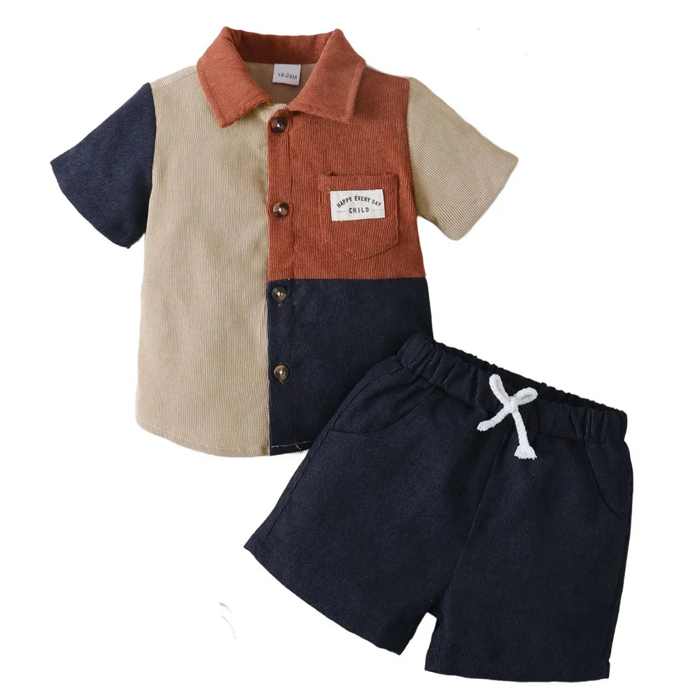 Color Block Short Sleeve Set (Boys)