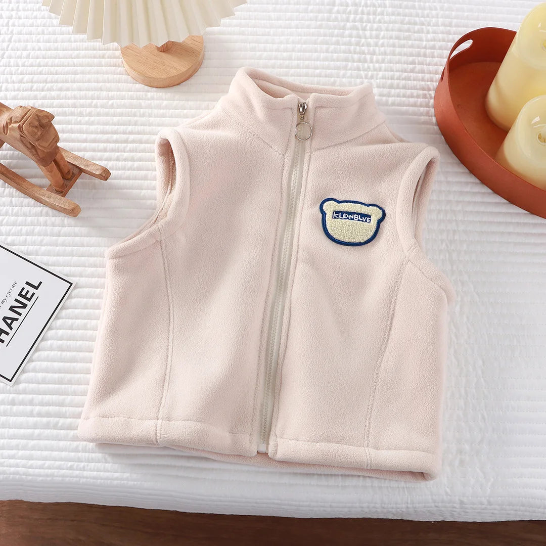 Kids Fleece Zipper Vest Coat
