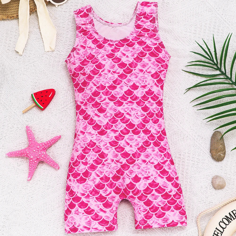 Cute Mermaid One-Piece for Toddler Girls’ Beach Fun