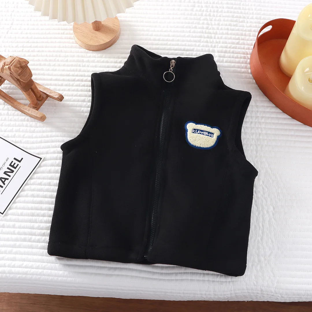 Kids Fleece Zipper Vest Coat