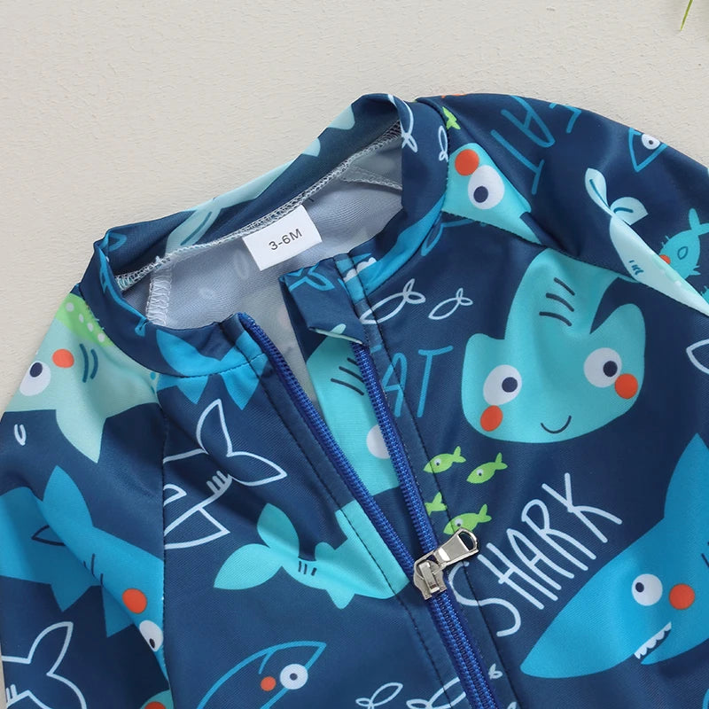 Baby Boys' Sea Print Swimsuit