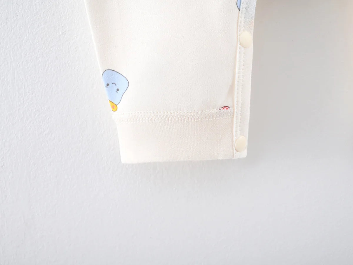 MOMSTAG Unisex Newborn Cotton Jumpsuit - Cartoon Butterfly Print