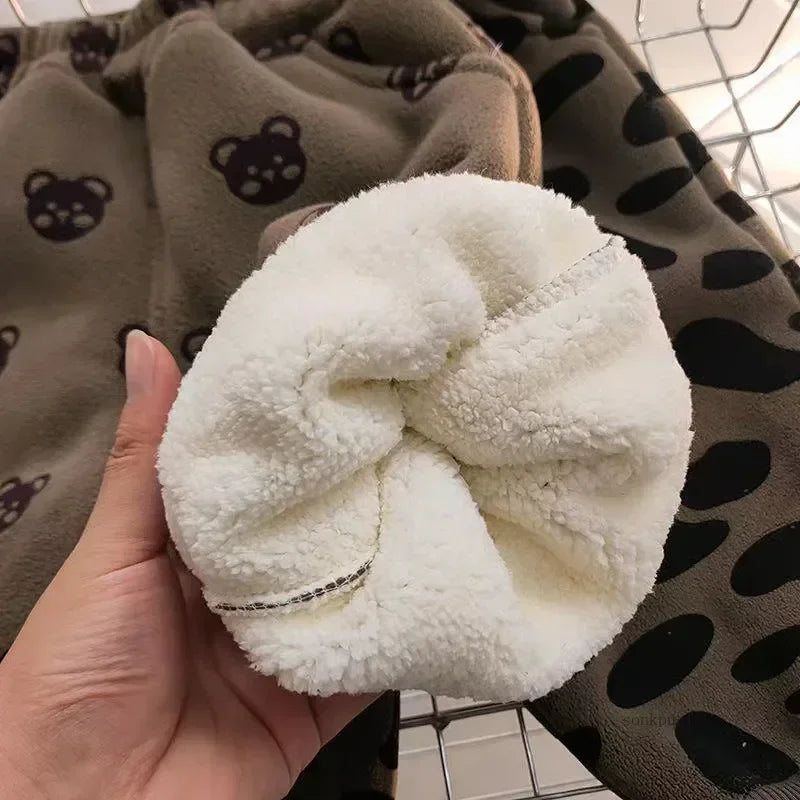 Plush Cotton Kids Winter Sweatpants 9M–6Y