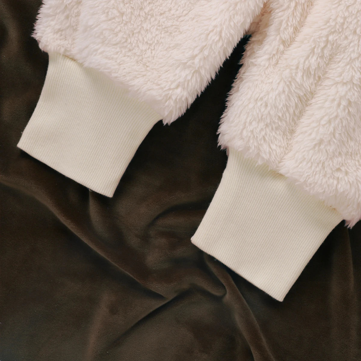Bunny Pink Plush Girl's Hoodie Set