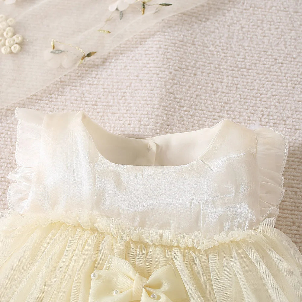 Bow Mesh Princess Style Dress