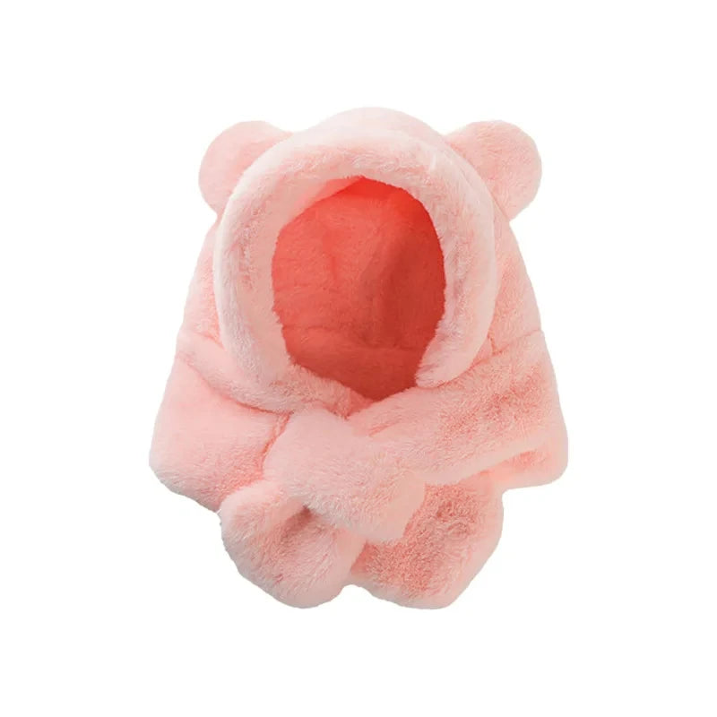 Baby Faux Fur Bear Hat & Scarf