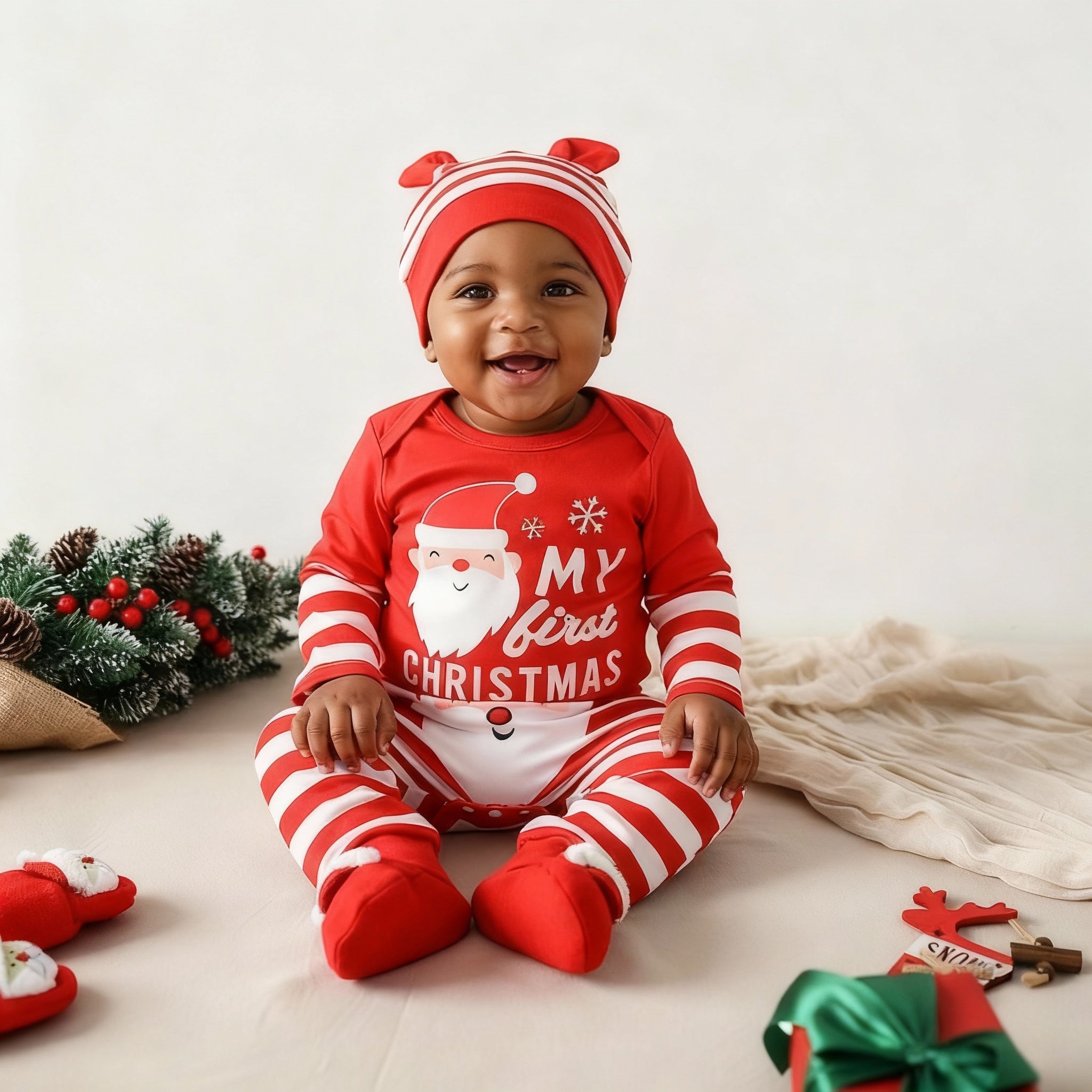 Cute 3-Piece Baby Christmas Outfit
