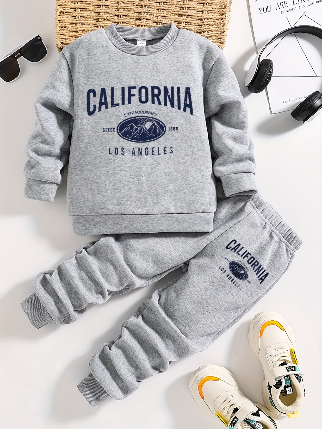 Boys' Cozy Sweatshirt & Joggers Set