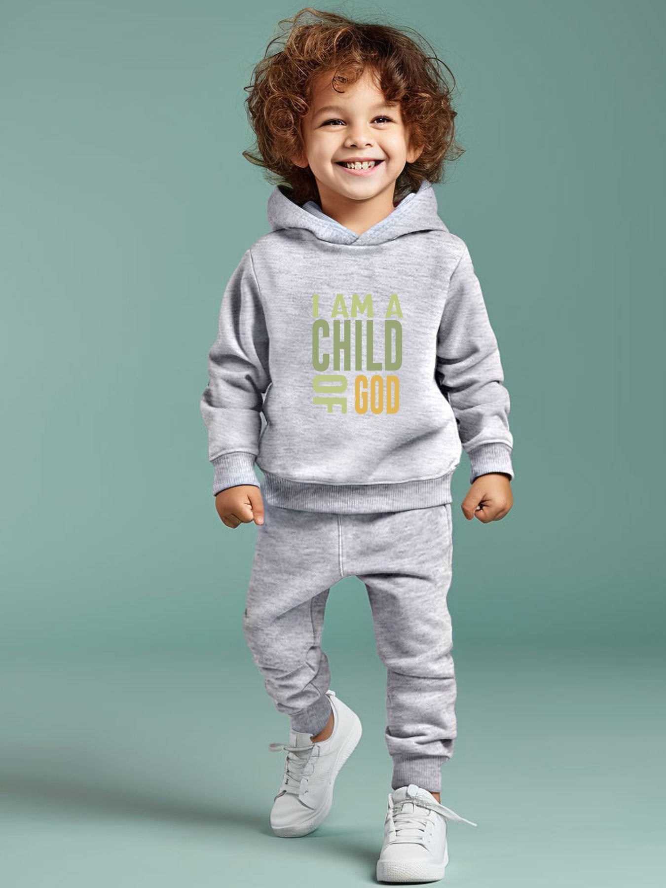 2pcs Boy's Hoodie + Pant Set