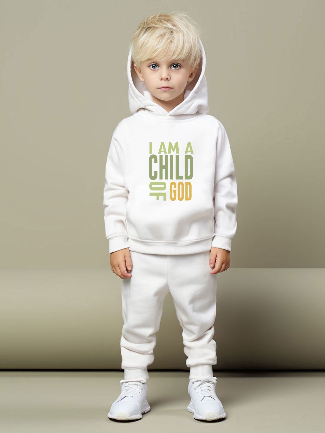 2pcs Boy's Hoodie + Pant Set