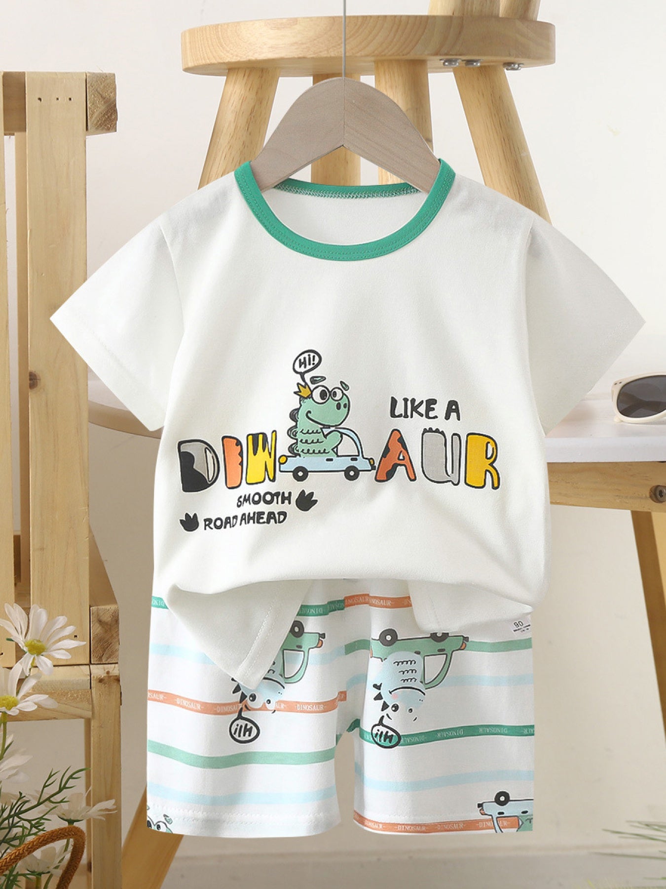 Children's Cotton T-Shirt and Shorts - 4 Sets