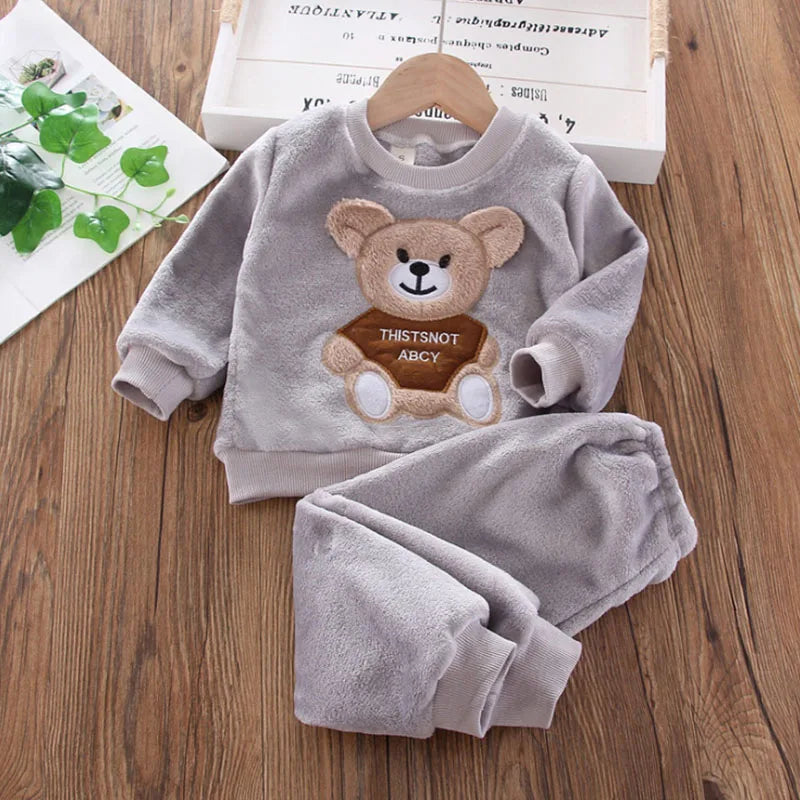 Cartoon Bear Winter Homewear Set