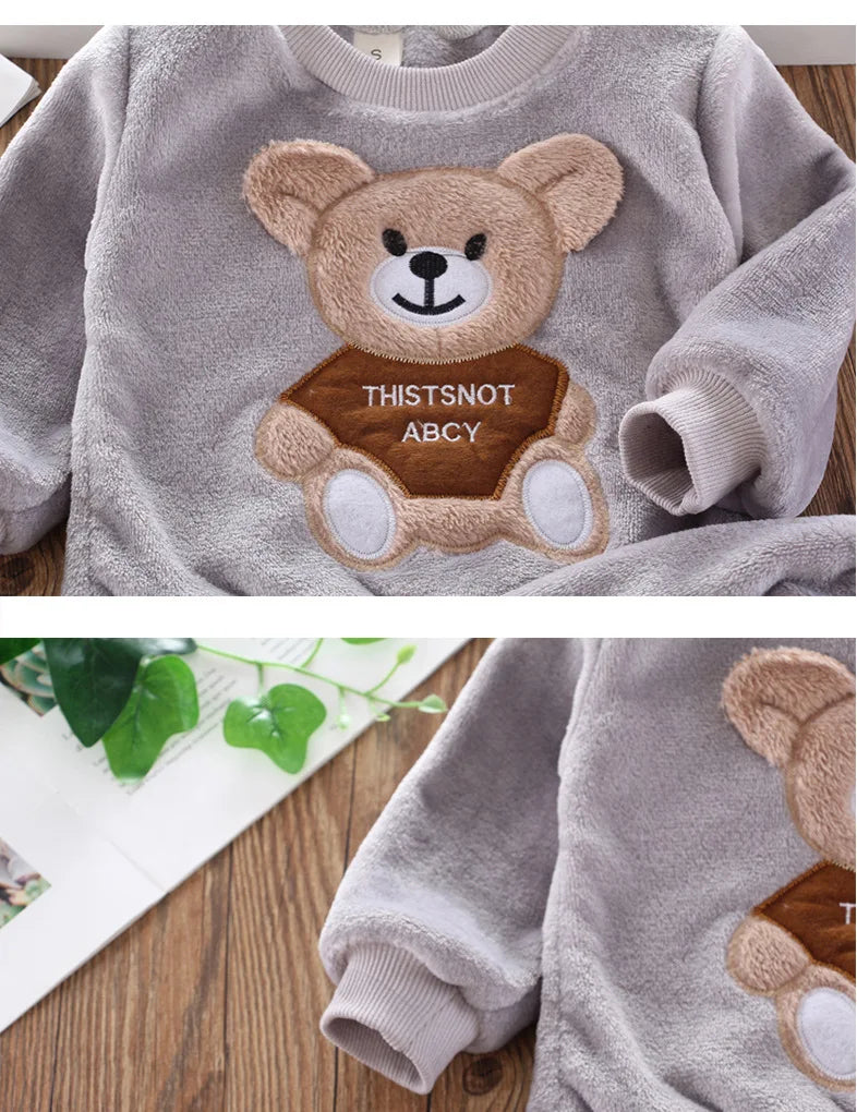 Cartoon Bear Winter Homewear Set
