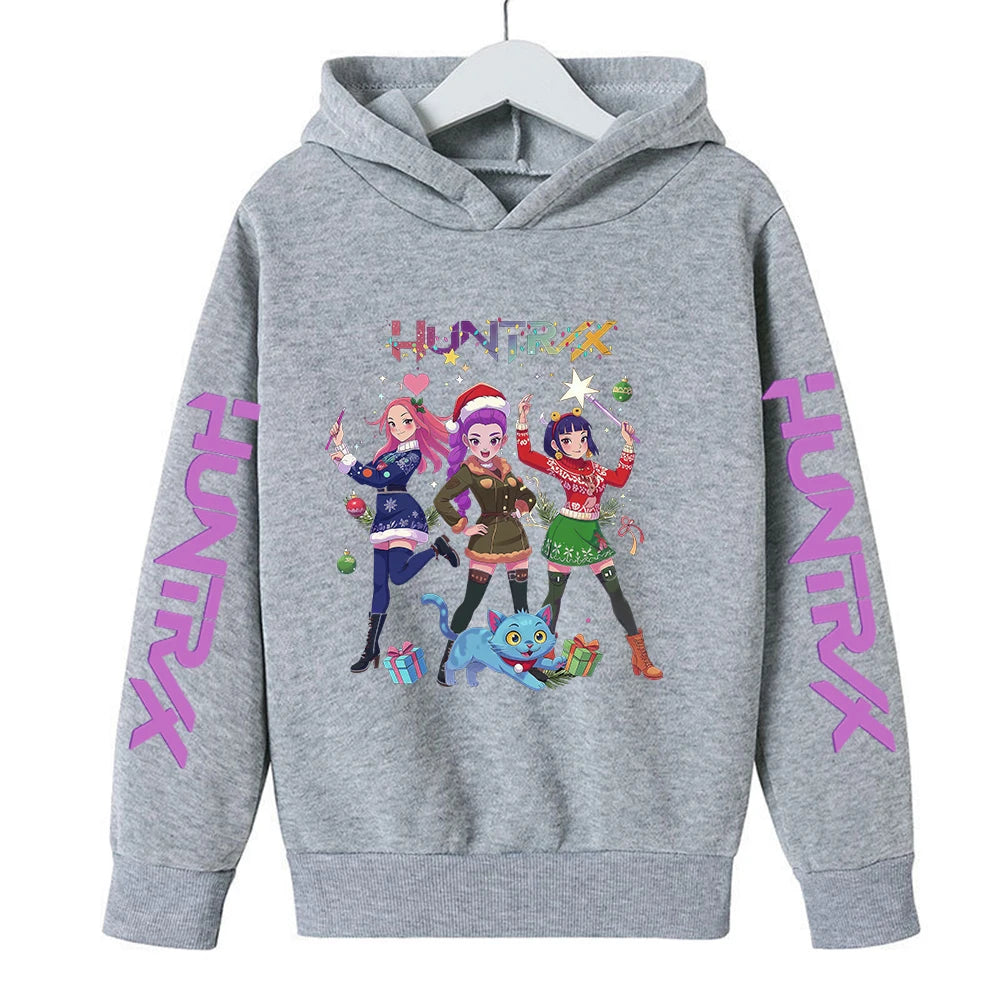 Christmas Kpop Demon Hunters Kids Hoodie
