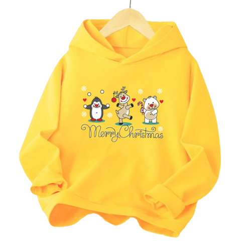 Festive Christmas Animals Kids Hoodie