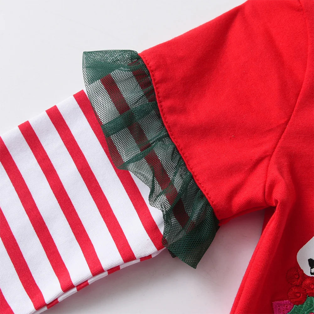 Girls Unicorn Christmas Cartoon Tee