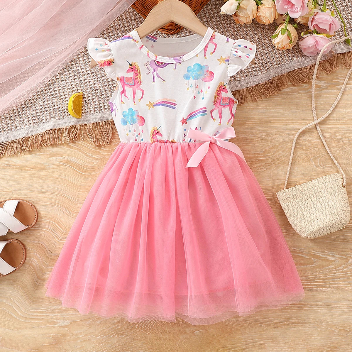 Girls’ Unicorn Princess Summer Dress
