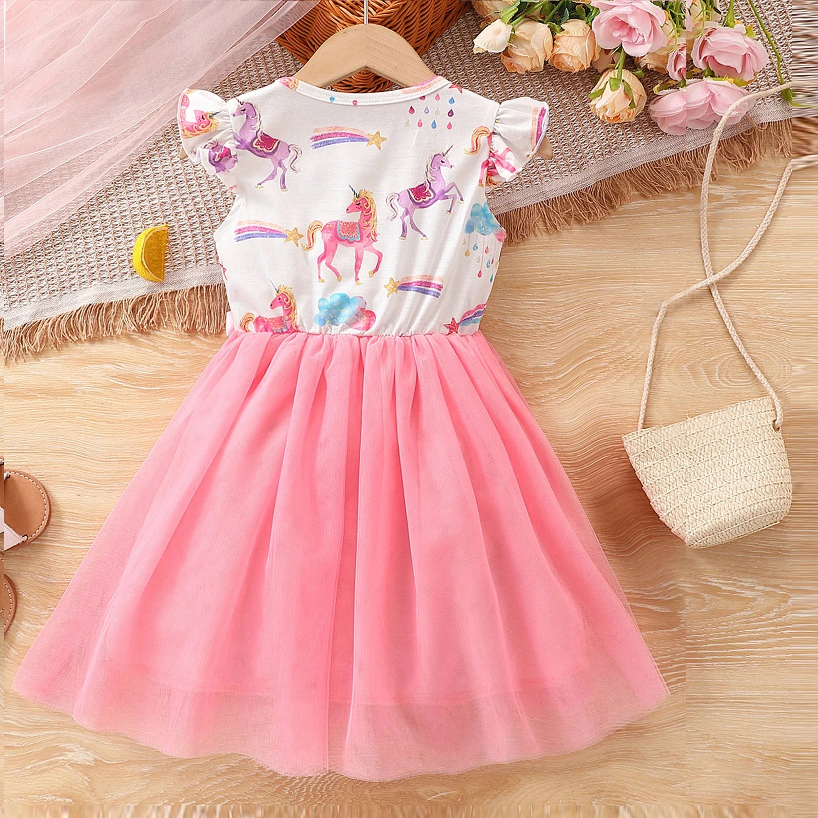 Girls’ Unicorn Princess Summer Dress