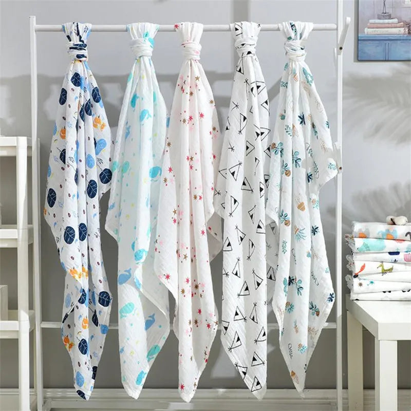 Soft Cotton Muslin Baby Swaddle Blanket