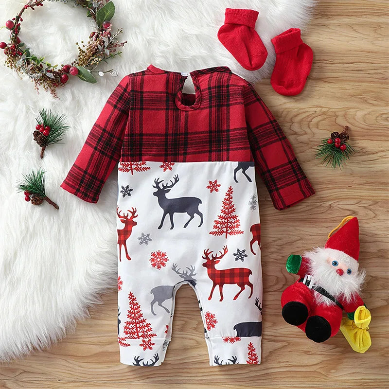 MOMSTAG Christmas Toddler Boy Long Sleeve Jumpsuit