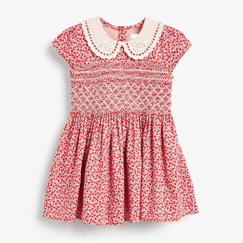 Girls Cotton Floral Dress