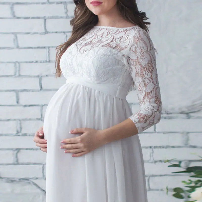 Maternity Lace Dress for Pregnant Photo Shoot Clothing