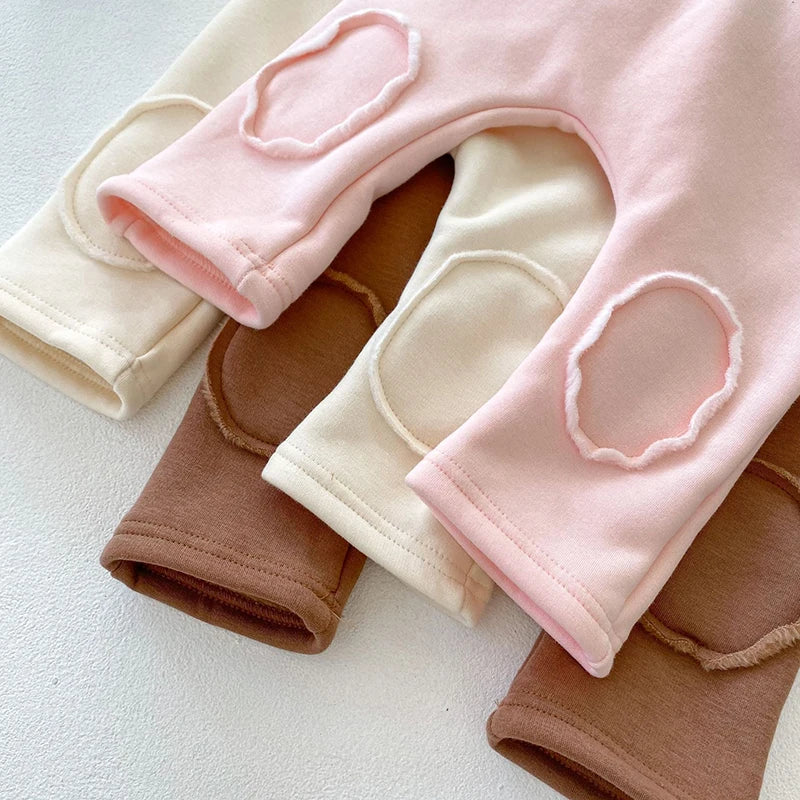 Autumn Winter Thickened Bottoming Pants for baby boys and girls