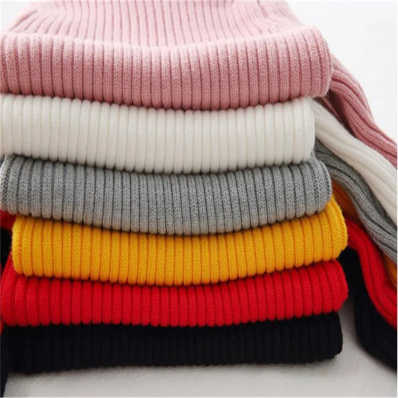 Pure Cotton Girls Turtleneck Sweater
