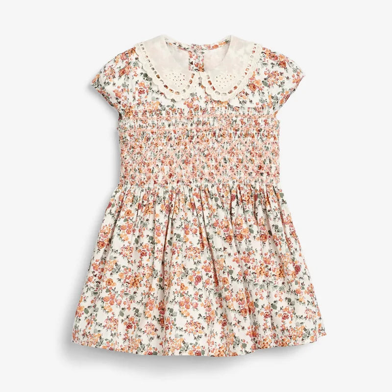 Girls Cotton Floral Dress